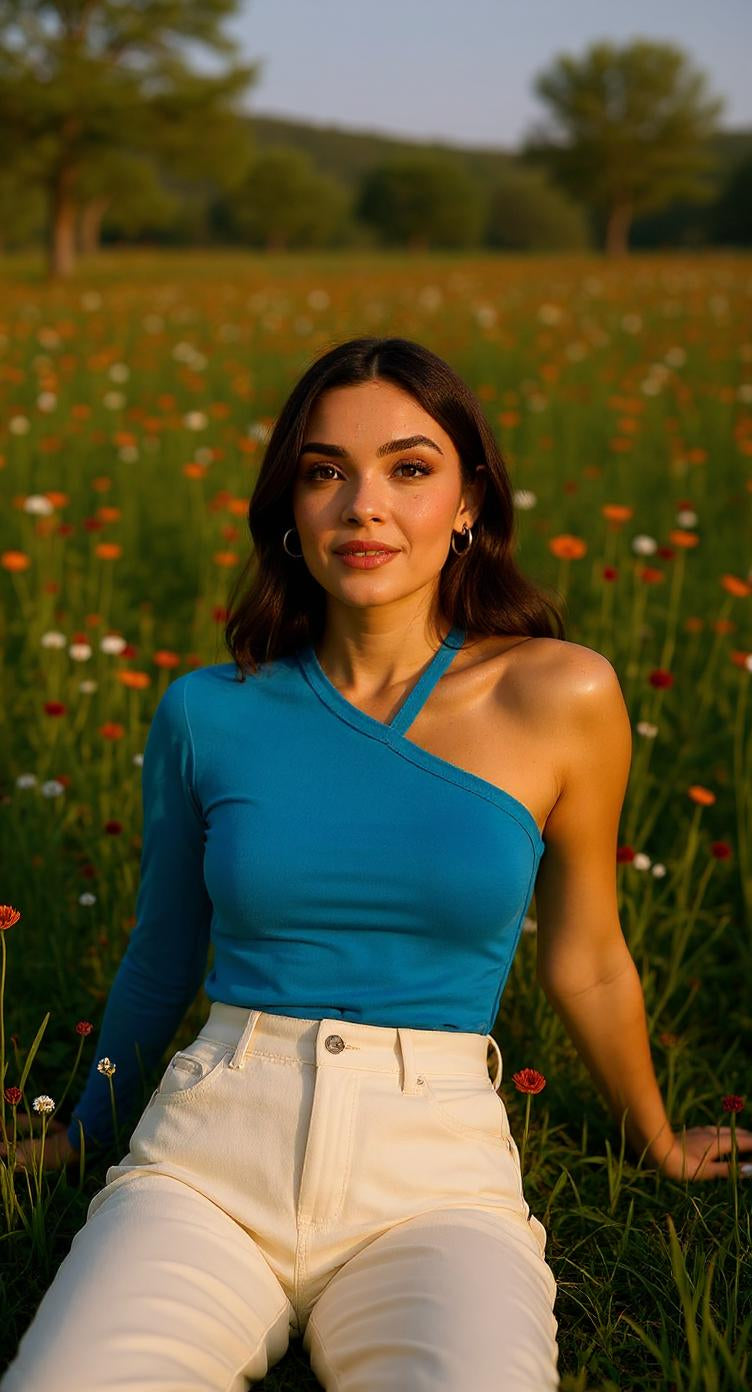 Blusa azul halter brillante D&M / V342 image 2