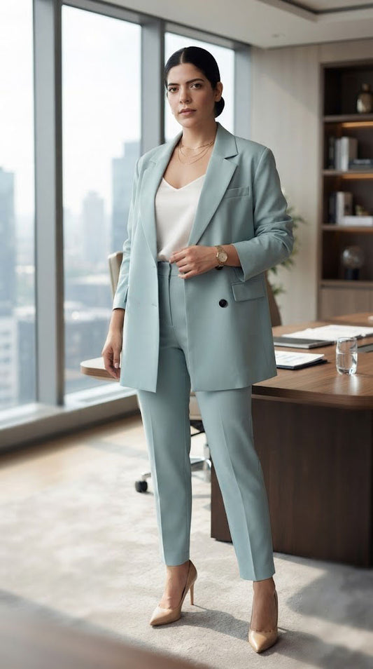 Blazer Oversize Azul / ANBL2679