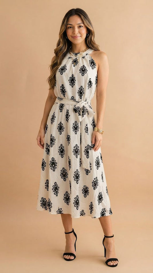 Vestido Blanco y Negro / SH99