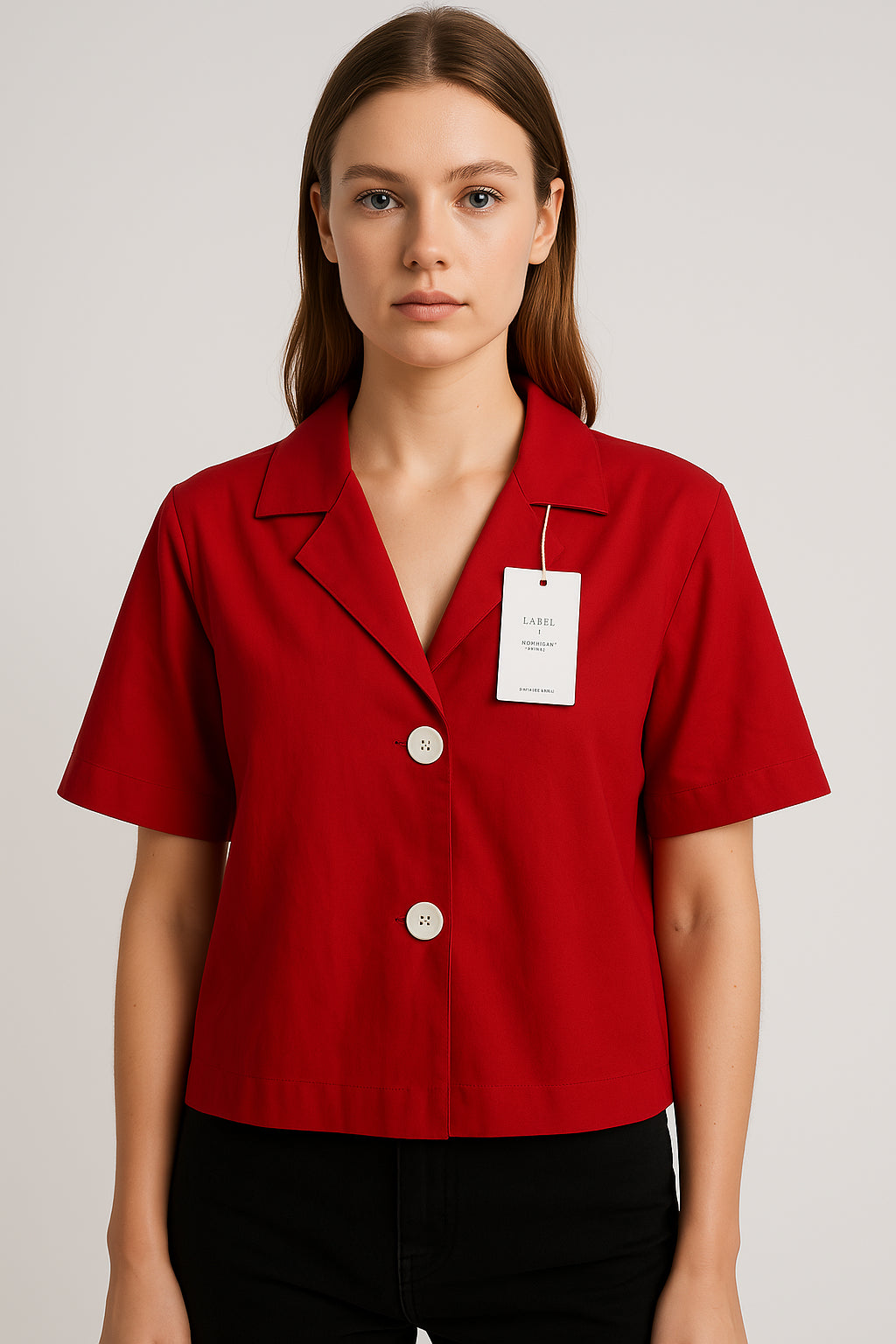 Blusa roja manga corta / P2 image 0