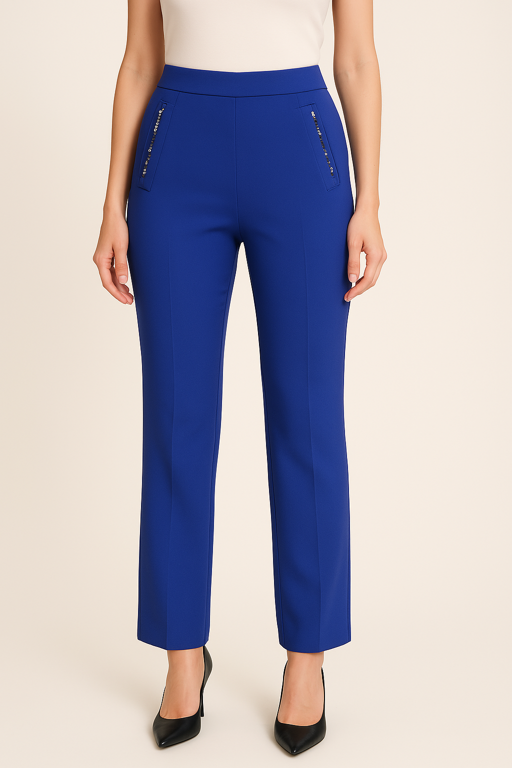 Pantalón azul eléctrico recto / P52 image 0