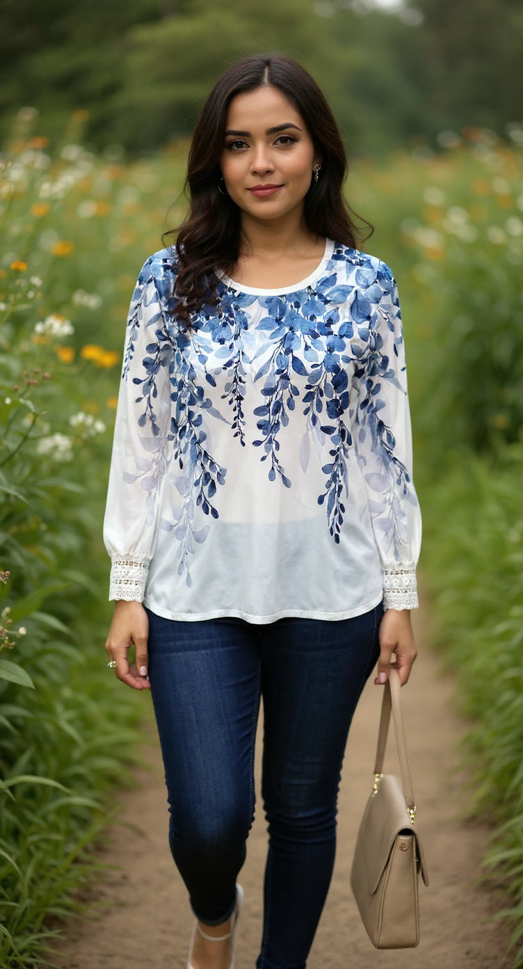 Blusa Hojas /S43 S,XL image 0