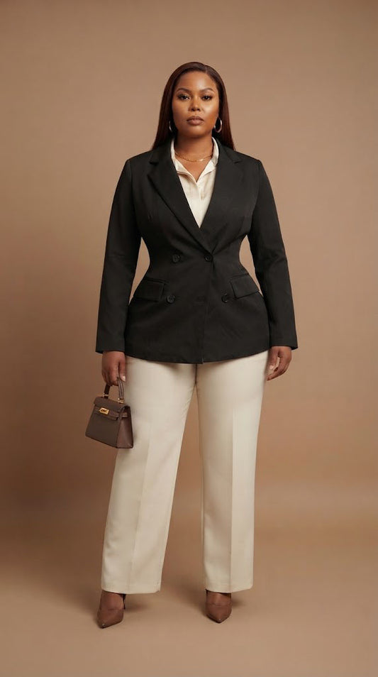 Blazer Negro Oversize / ANBL2683