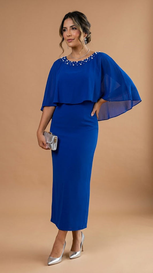 Vestido azul ajustado / AO78