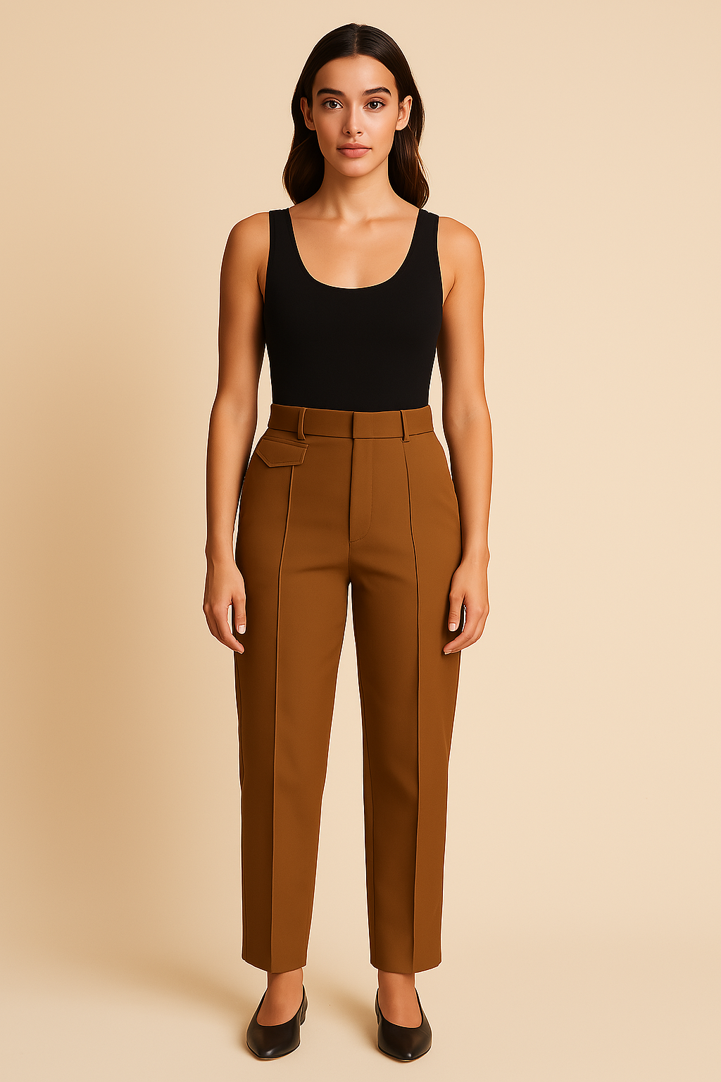 Pantalón marrón formal / P51 image 0