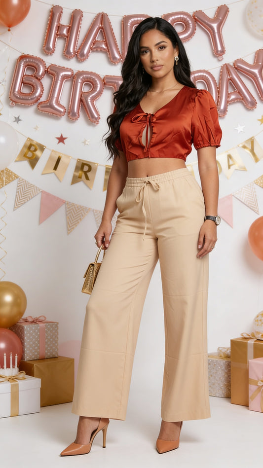 Conjunto Terracota con Palazzo Beige / CUM12