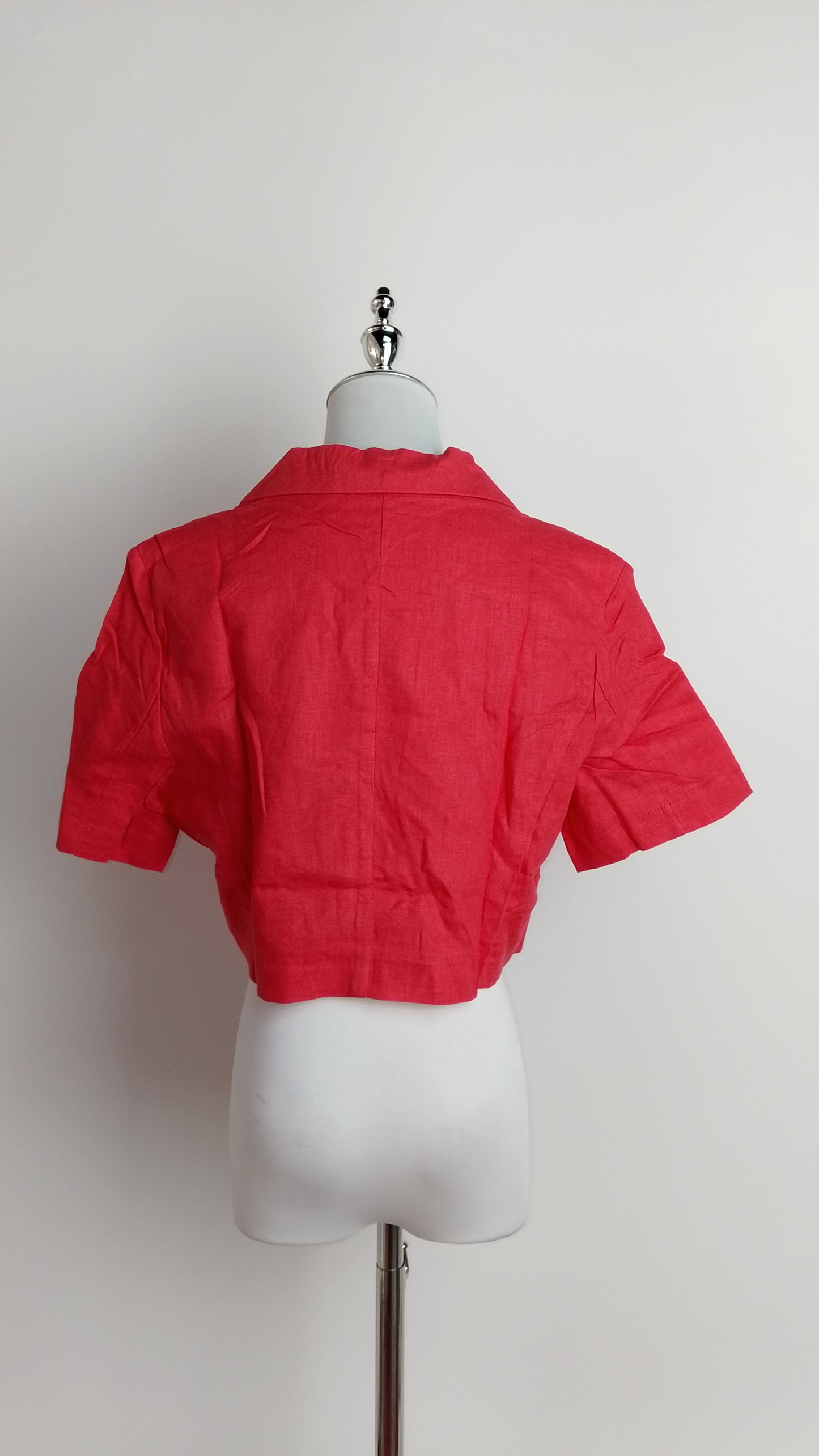 Blusa blazer roja anudada – ANBL2617