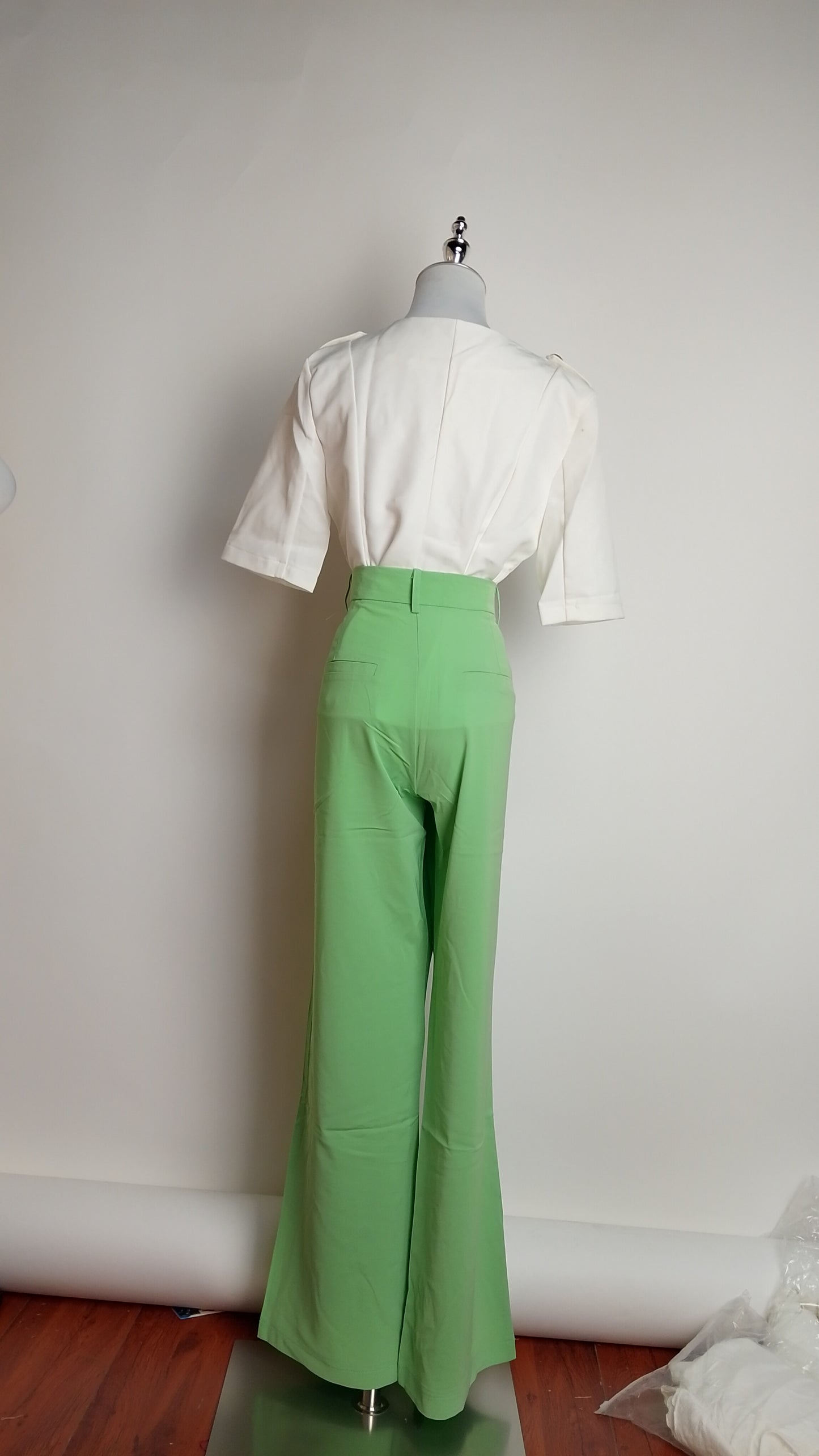 Pantalón palazzo verde / ANE1001-11