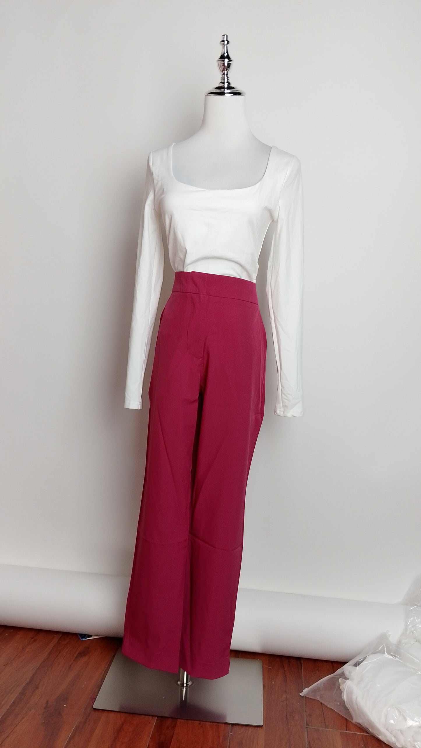 Pantalón recto vino / ANE1001-2