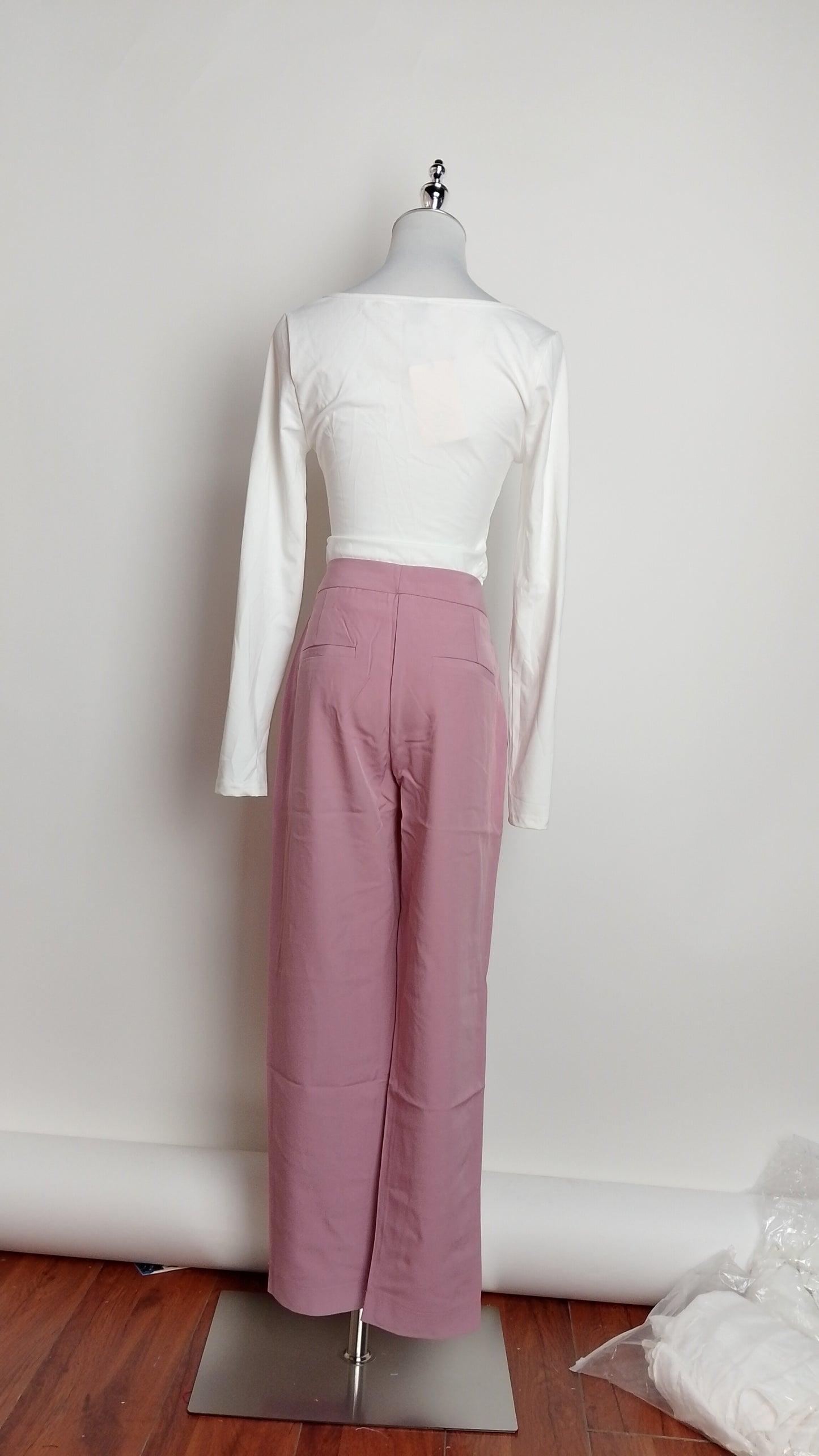 Pantalón palazzo rosado / ANE1001-3