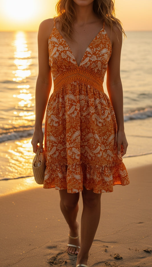 Vestido naranja veraniego / ANV37