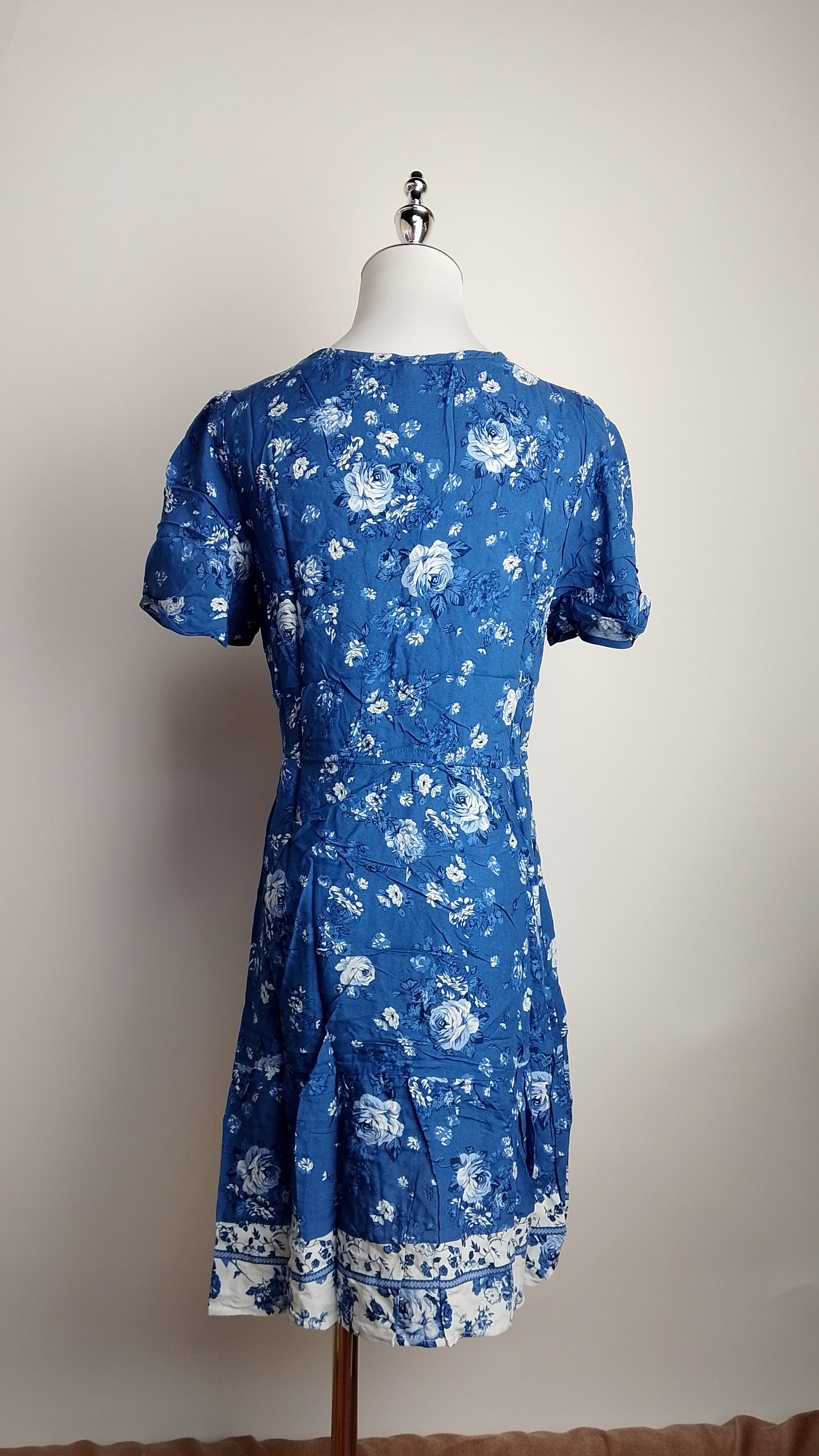 Vestido azul estampado floral / ANV39