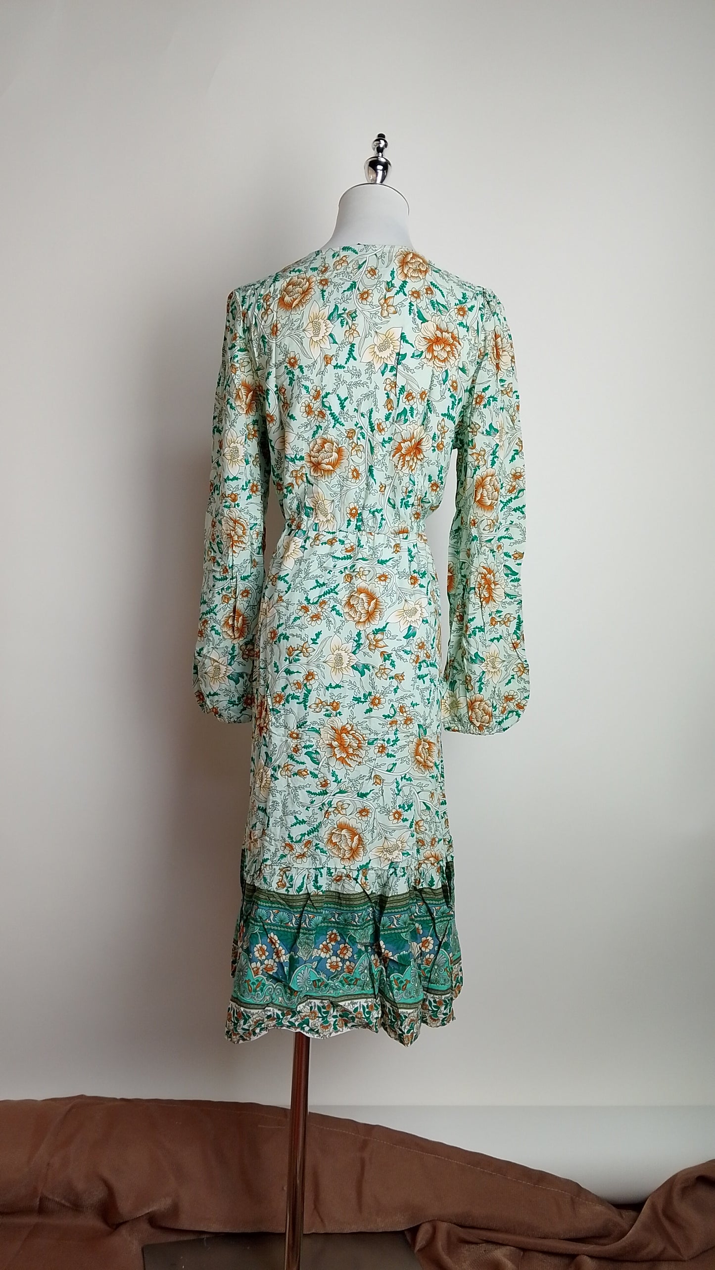 Vestido corto verde bohemio / ANV56