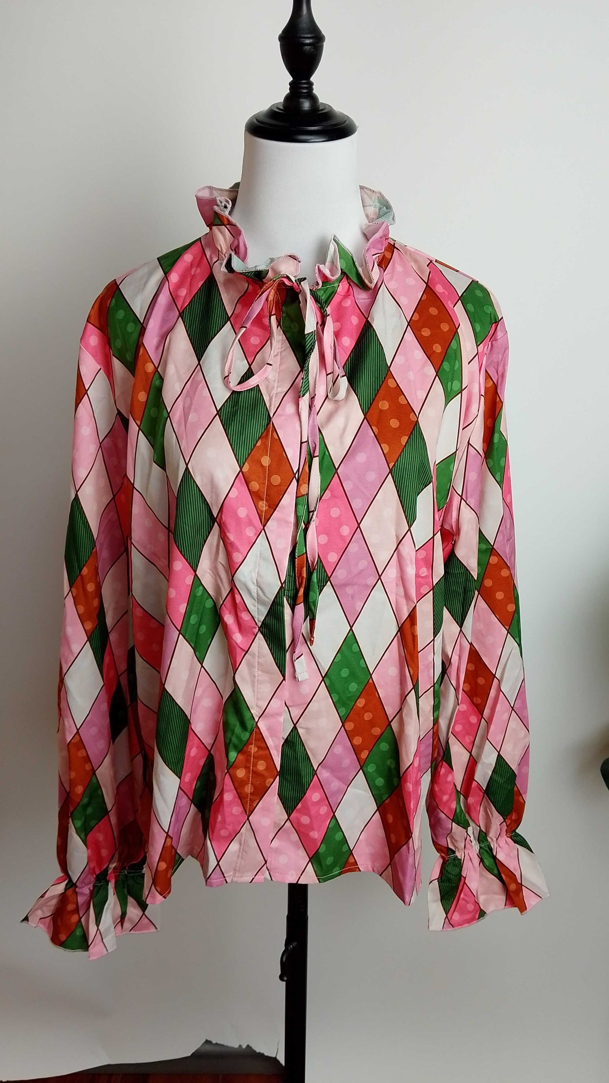Blusa rombos rosados / AO110