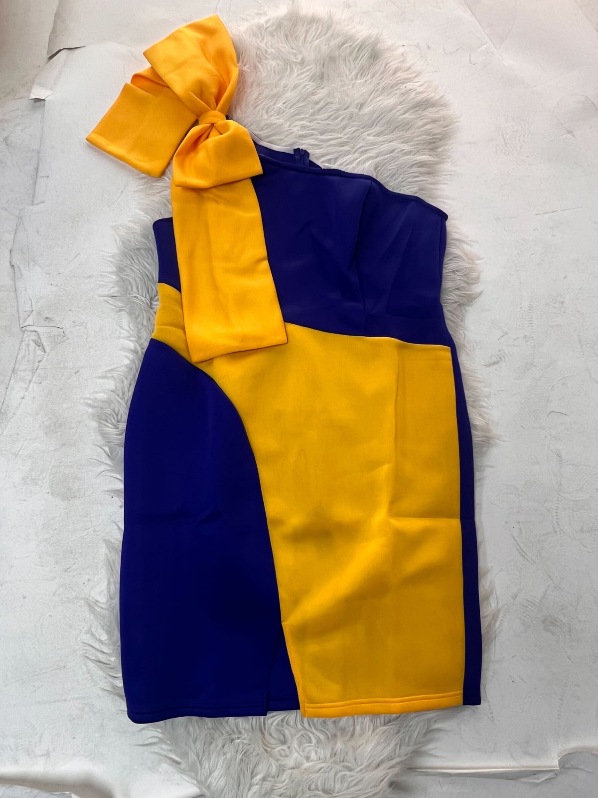Vestido azul/amarillo AO141