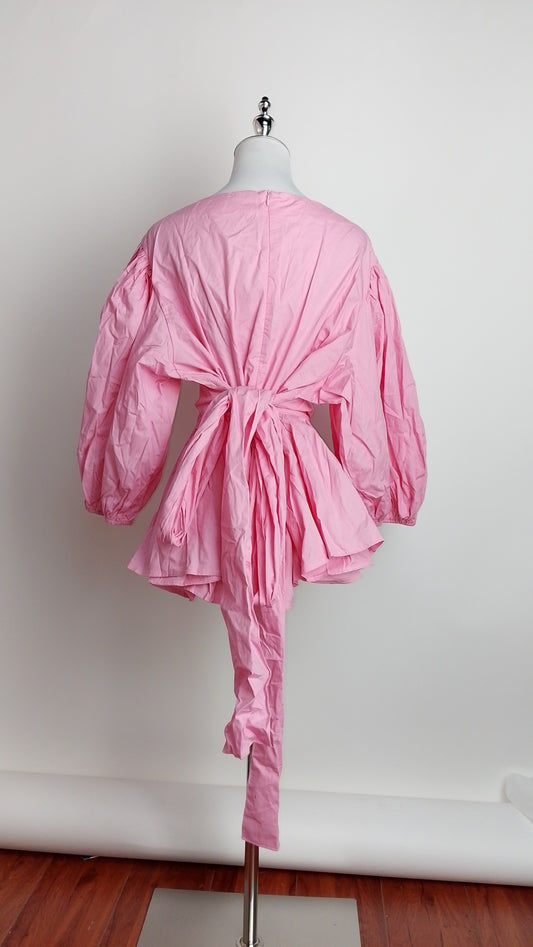 Blusa rosa con lazo / AO184