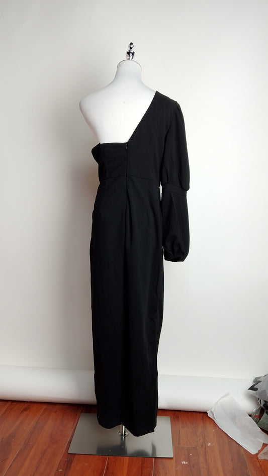 Enterizo negro de un solo brazo / AO187