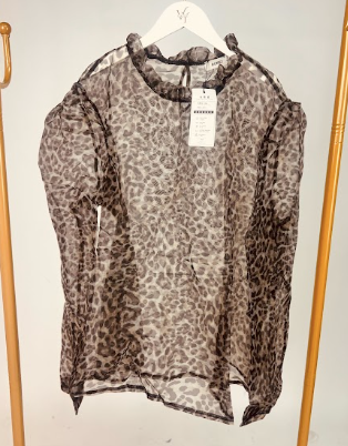 Blusa semitransparente estilo clásico/ AO18