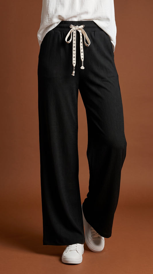 Pantalón Negro con Cordón / ANE1001-46