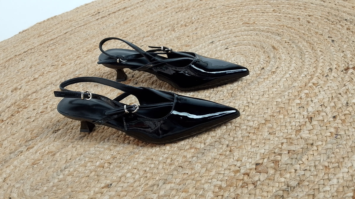 Tacones Negros Brillante / Z260139
