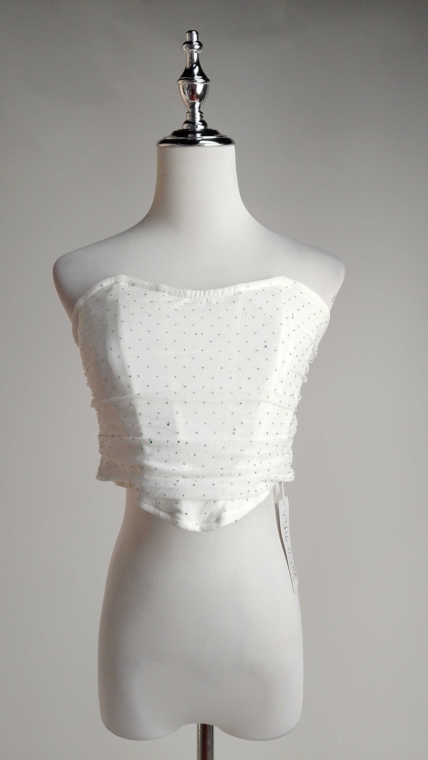 Top blanco encaje romántico D&M / V346