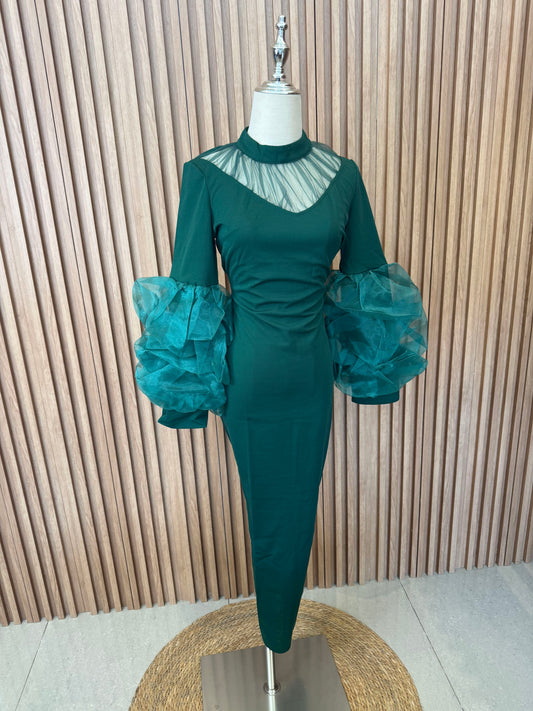 Vestido verde largo / AO160