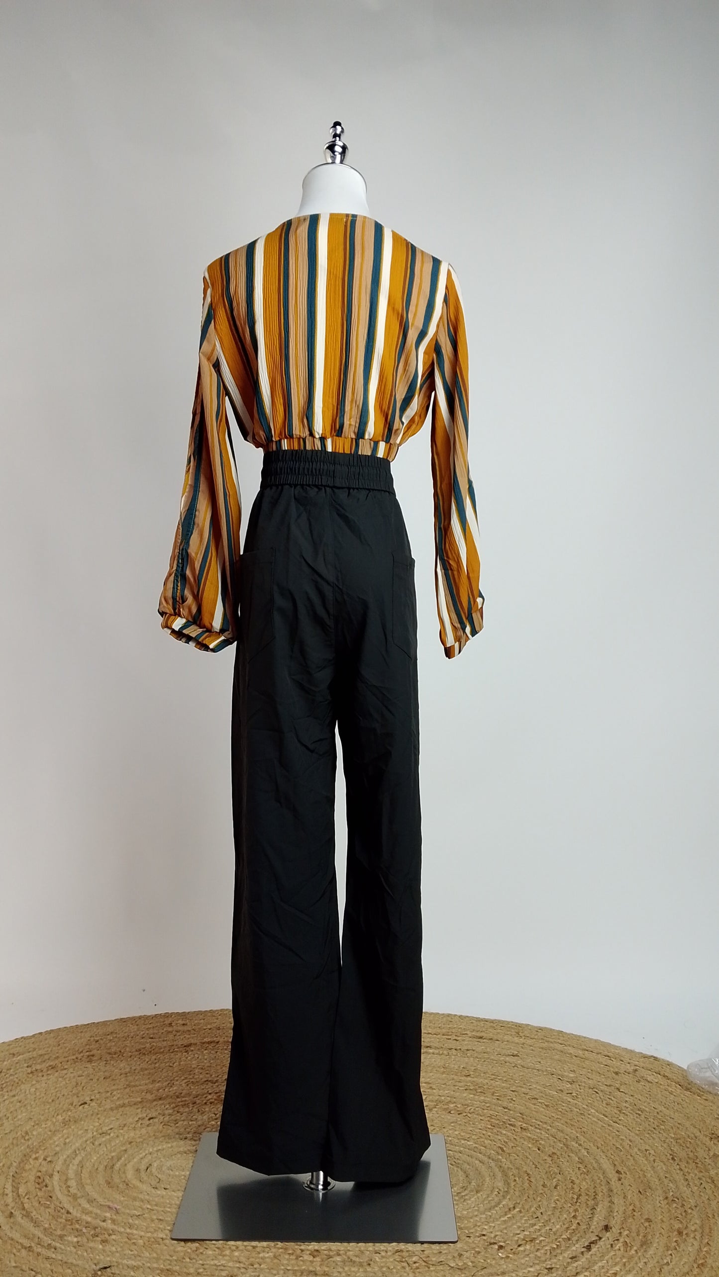 Pantalón Palazzo Negro Clásico / ANE1001-43