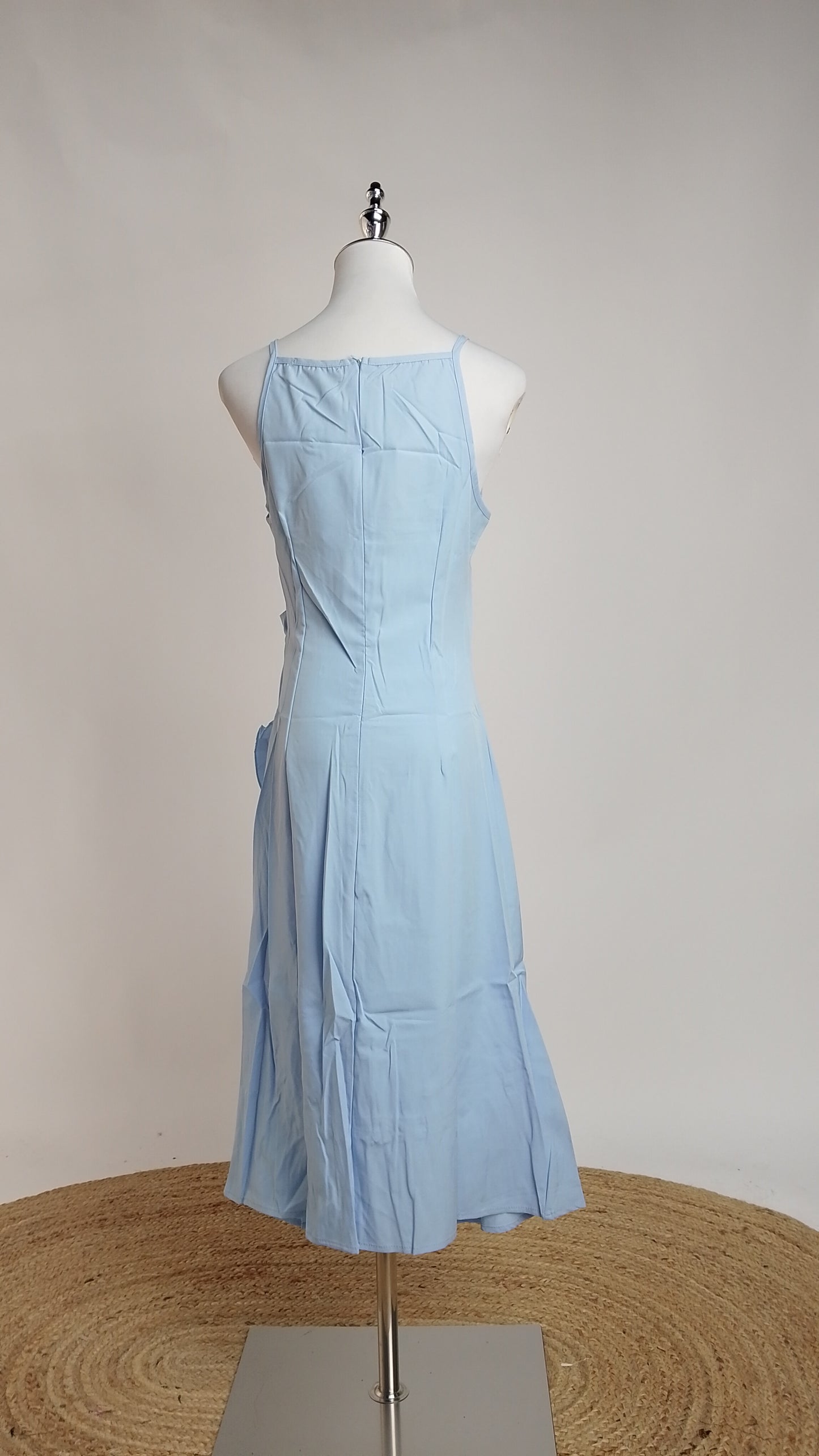 Vestido Celeste Minimal Midi / L94A