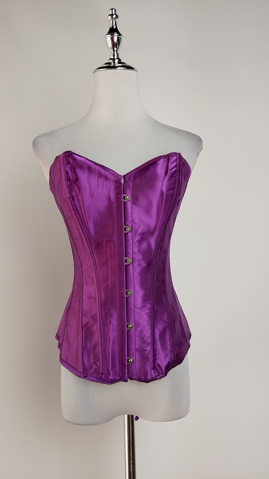 Blusa clásica + Corset Con Escote + Pantalón palazzo plateado /OUTEV80