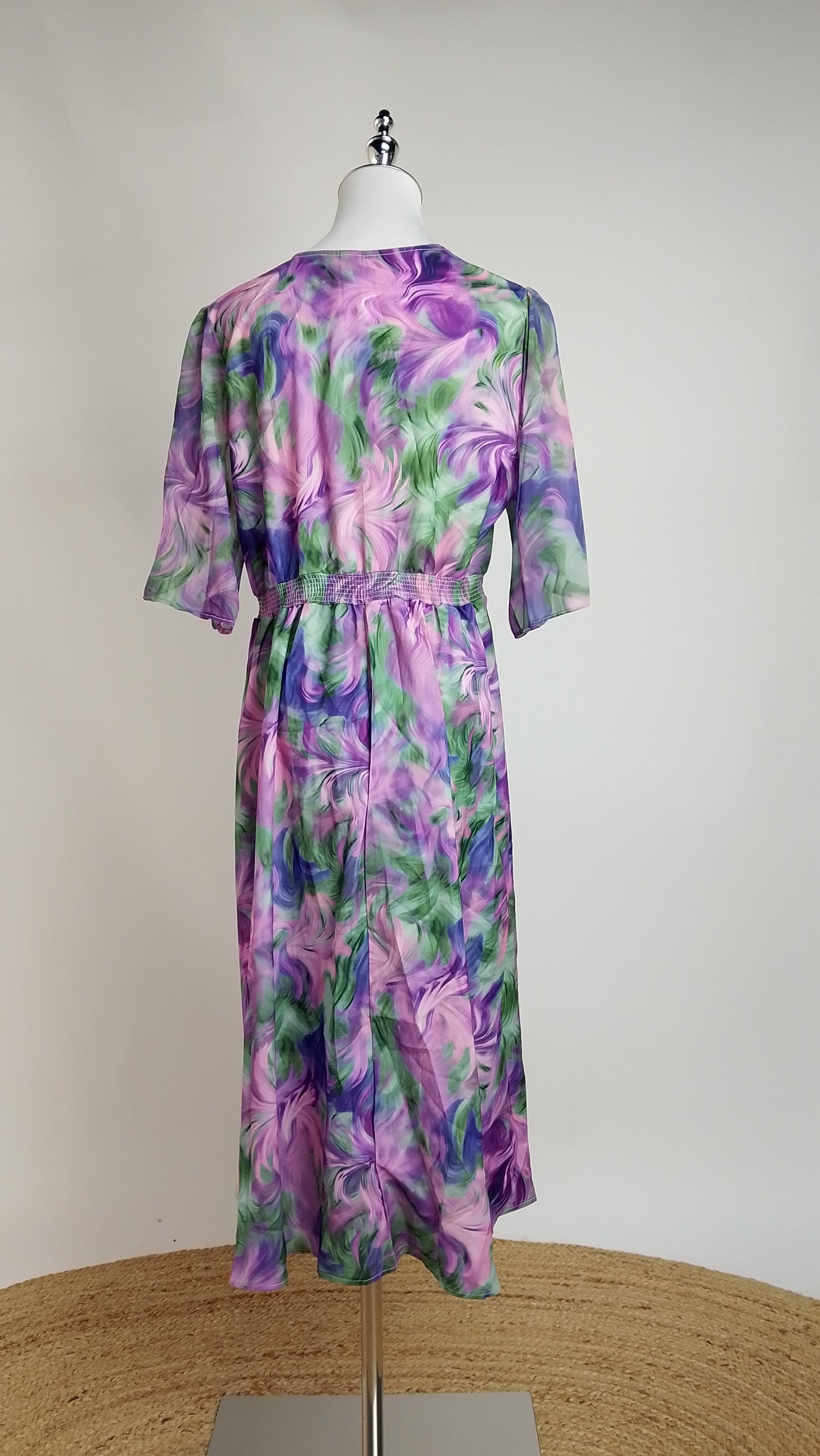 Vestido Floral Largo Transparente Elegante / MV20