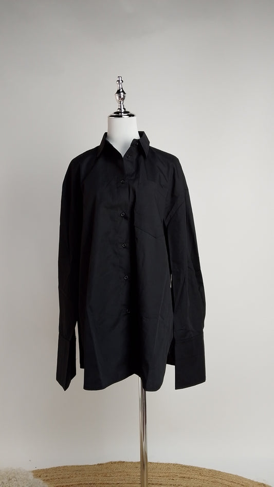 Blusa negra manga larga / ANB26029