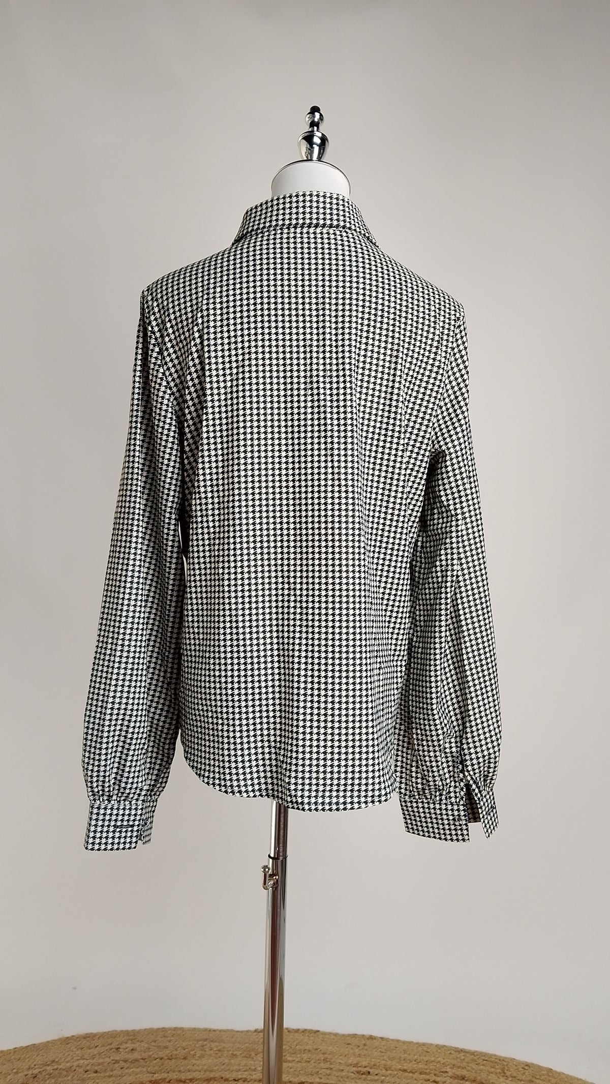 Camisa de vestir gris con cuadros / ANB26062