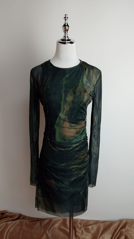 Vestido Negro Drapeado / ANU49