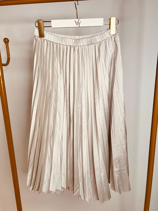 Falda plisada beige midi / P40 image 1