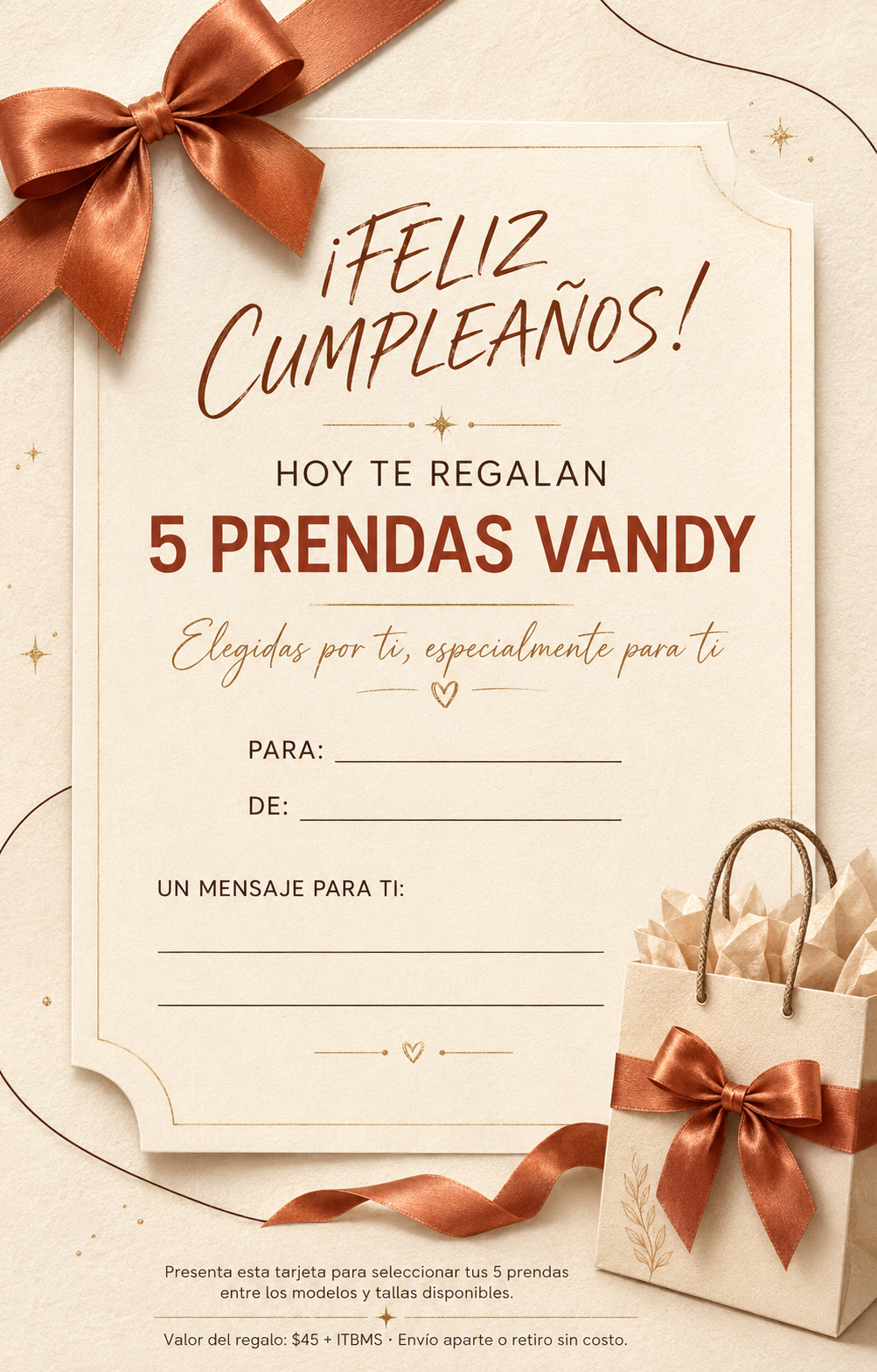 Gift Card Vandy Bolsa