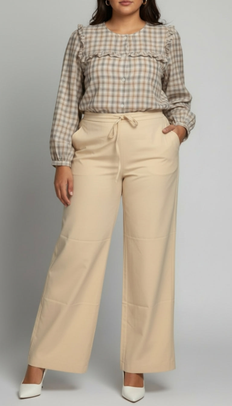 Outfit Oficina Beige Clásico Elegante / OUT47