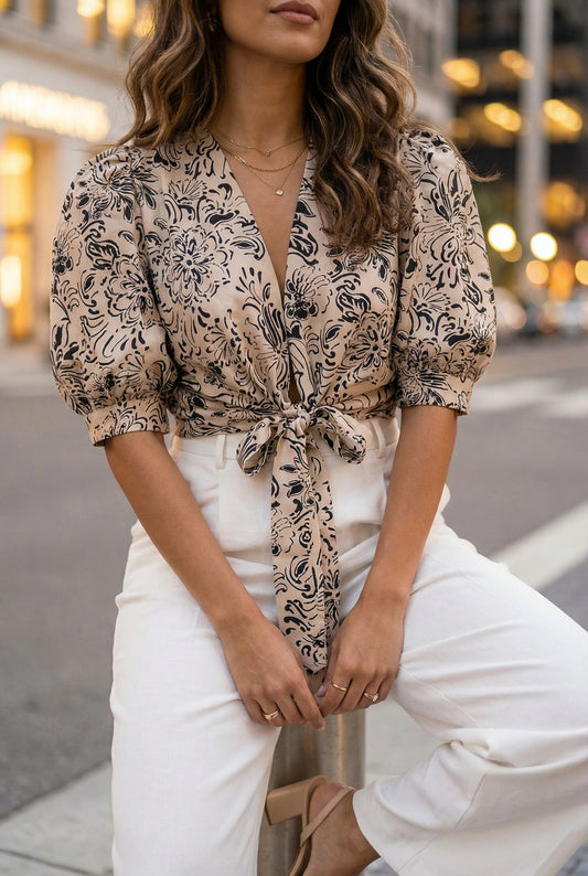 Blusa estampada elegante / ANB26017