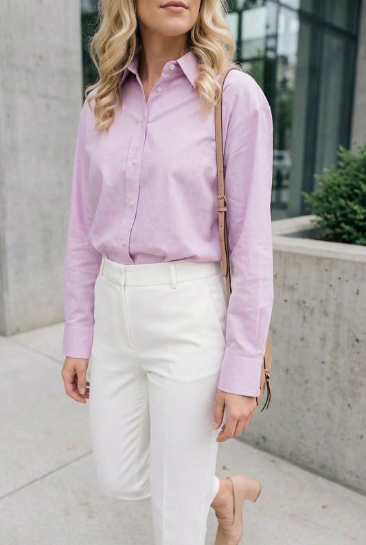 Blusa clásica lavanda / ANB26012