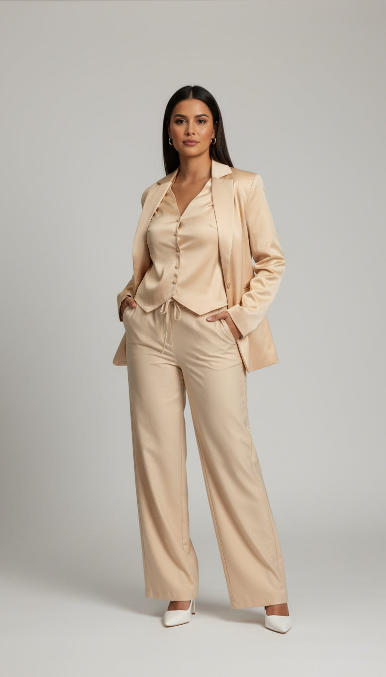 Outfit Oficina Beige Elegante / OUT30