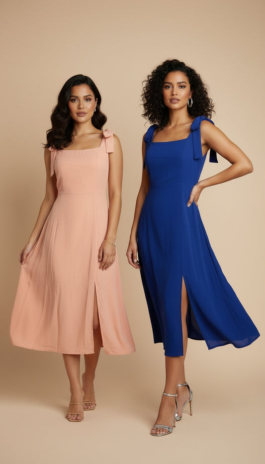 Vestido Elegante con nido de abeja /ANV08