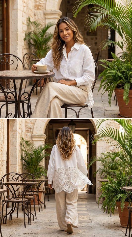 Blusa larga blanca / SH53