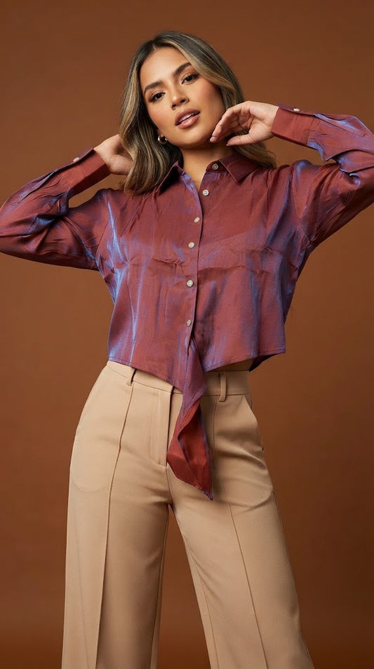 Blusa satinada multicolor / ANB21