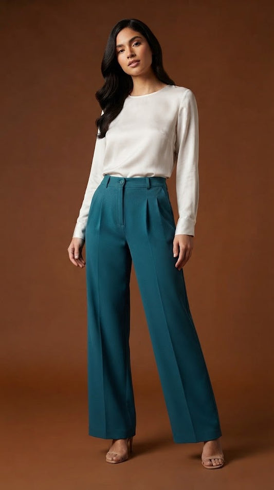Pantalón azul turquesa oscuro / AO174