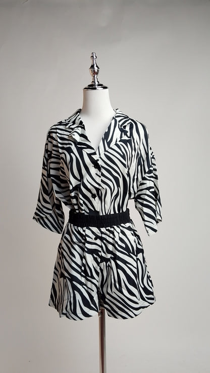 Set Estampado de Blusa y Short / ANSET18