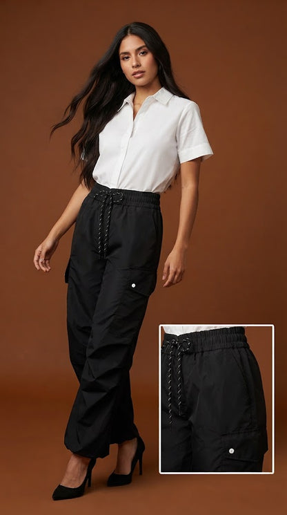 Pantalón negro relaxed fit / ANE1001-33