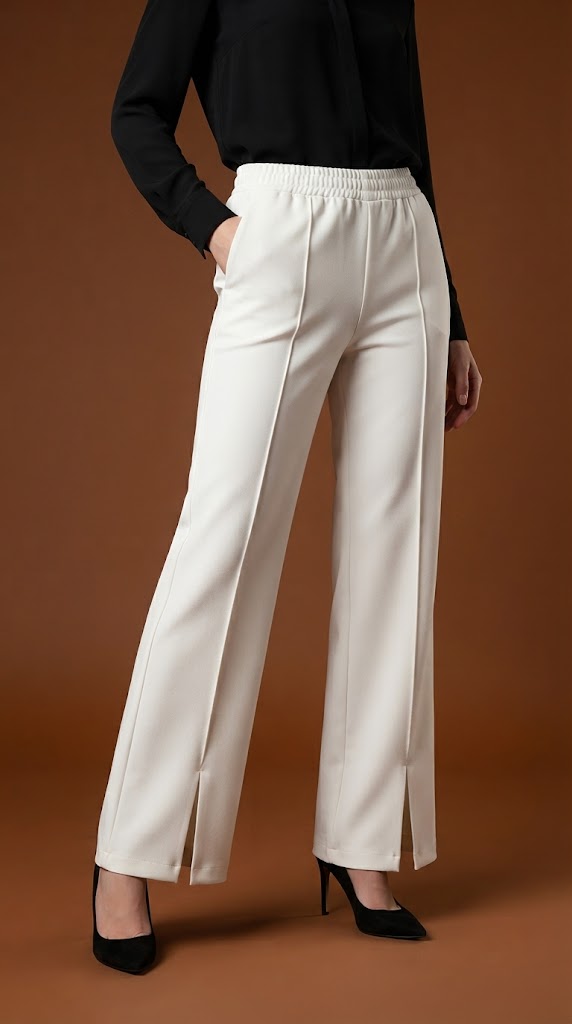 Pantalón Blanco Recto Elegante / ANE1001-64