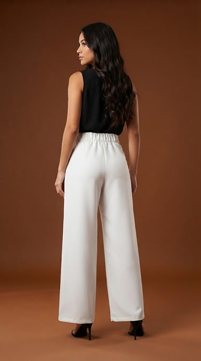 Pantalón Blanco Palazzo Clásico / ANE1001-55