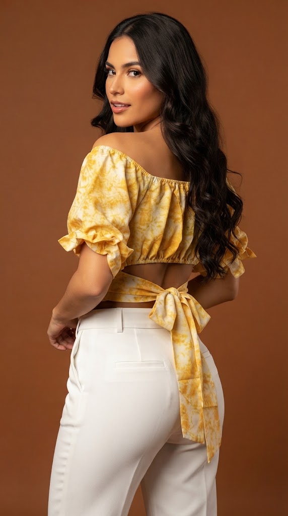 Top amarillo casual urbana / ANB13