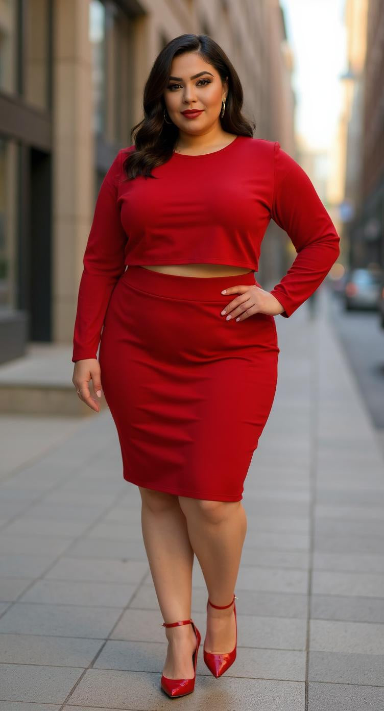 Conjunto rojo manga larga / AO38 image 2