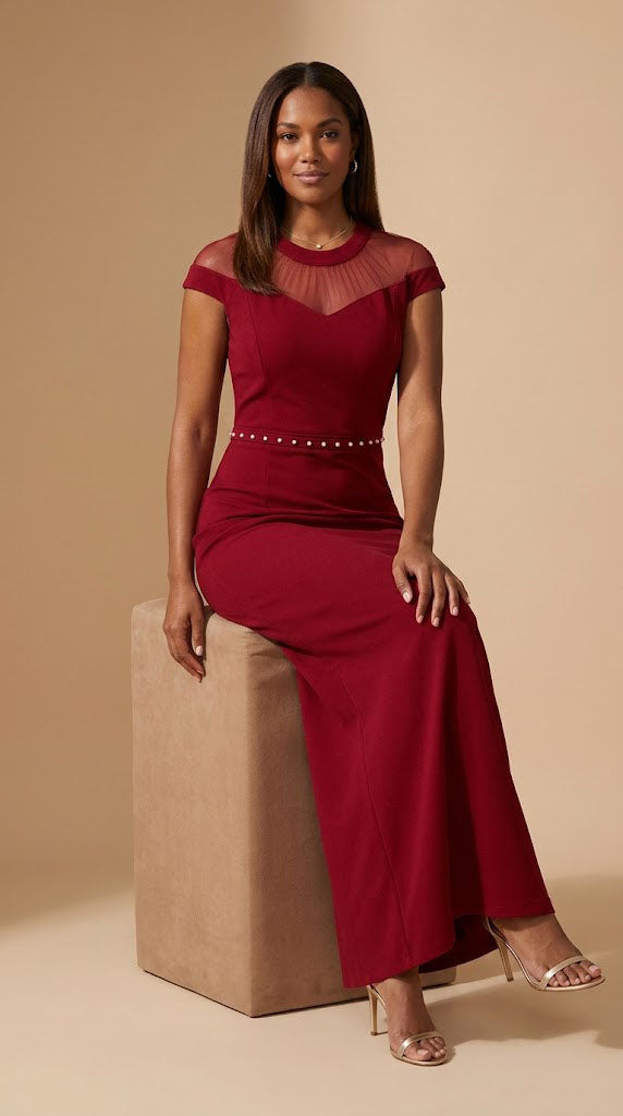 Vestido rojo largo / AO179